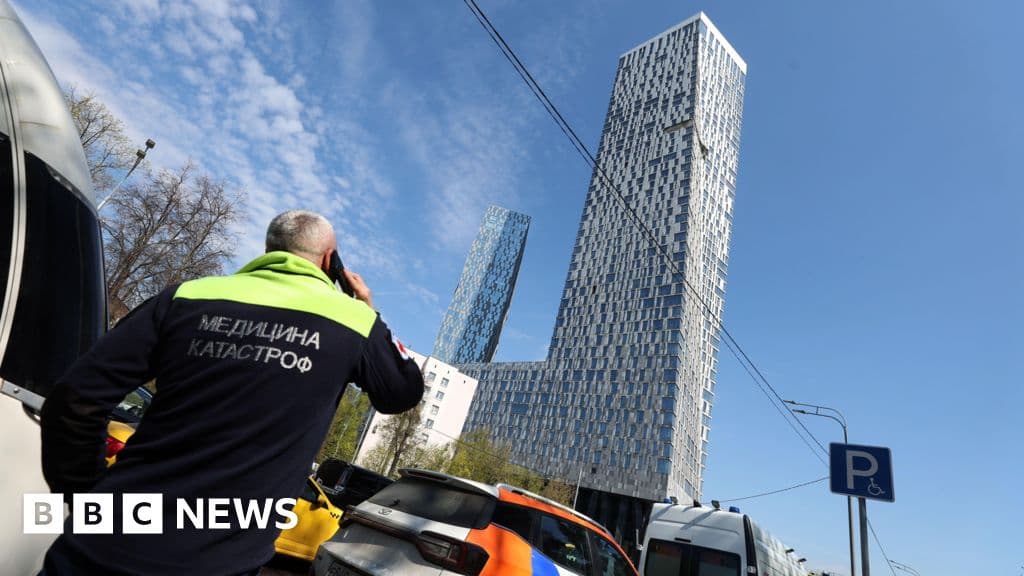 Ukrainian Drone Strikes Upscale Moscow High-Rise Ahead of Victory Day