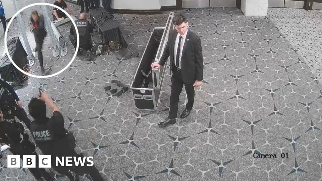 New CCTV Reveals Intense Four-Second Gunman Charge at Trump Press Dinner