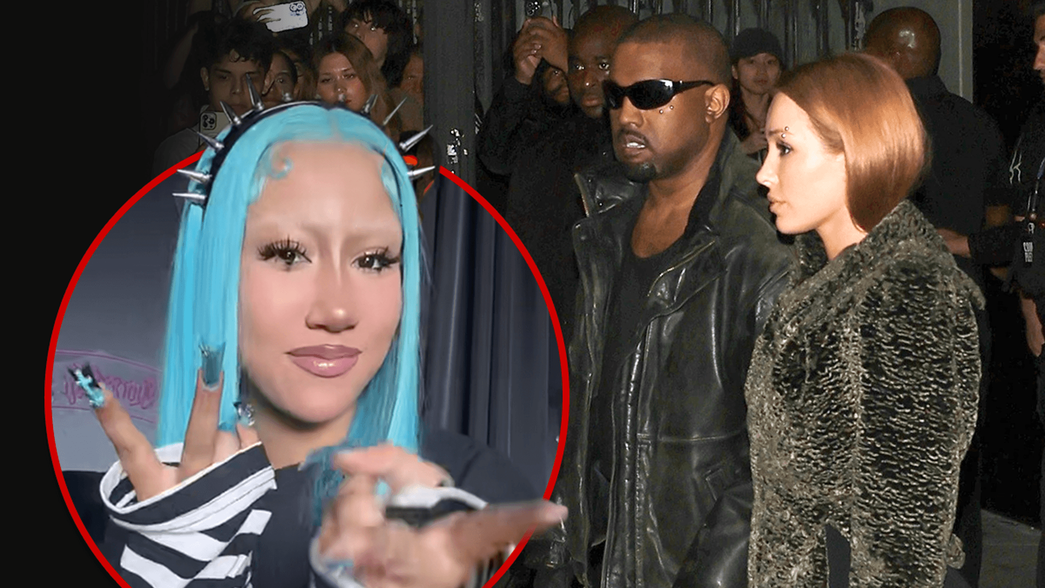 Kanye West and Bianca Censori Surprise Fans at North West’s L.A. Pop-Up Event