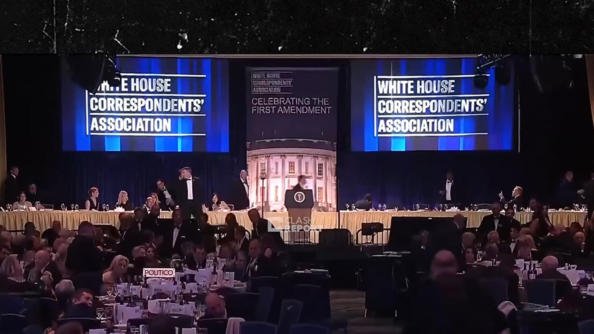 Gunfire Erupts at White House Correspondents' Dinner, President Trump Evacuated