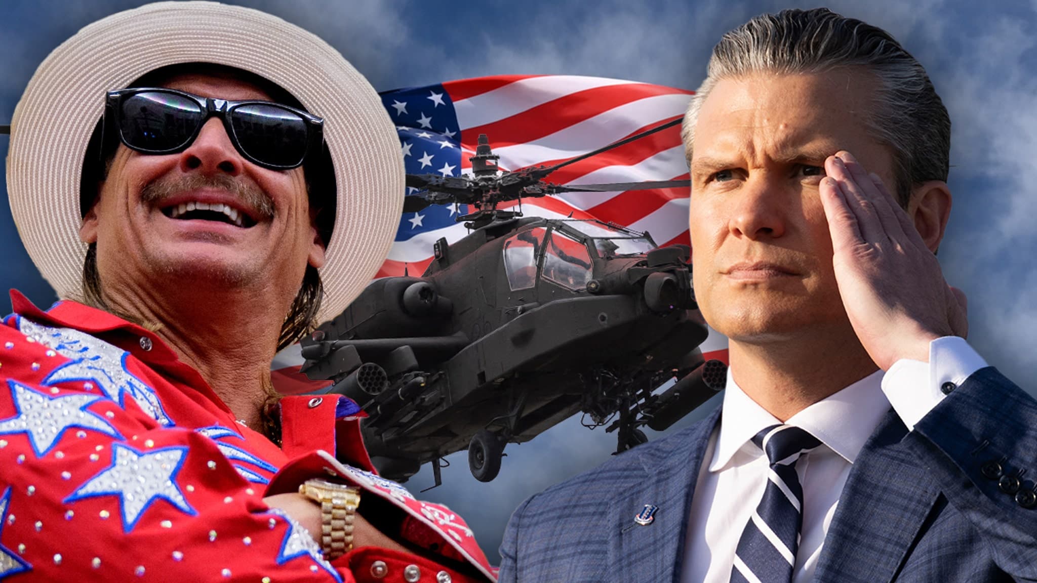 Kid Rock Takes the Gunner's Seat in Apache Helicopter for America’s 250th Celebration